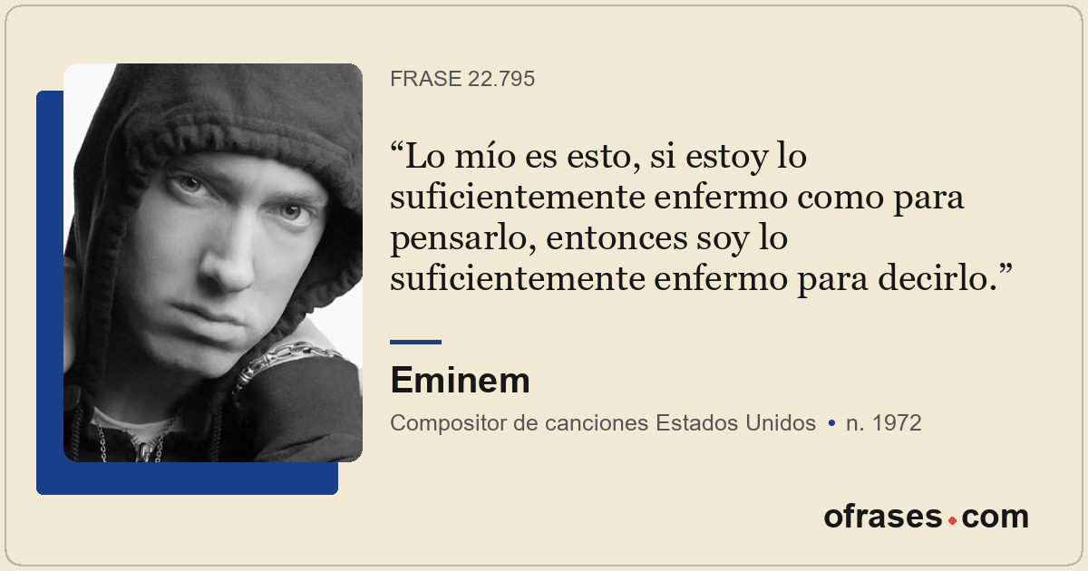 Lo mío es esto, si estoy lo suficientemente enfermo como para pensarlo, entonces...