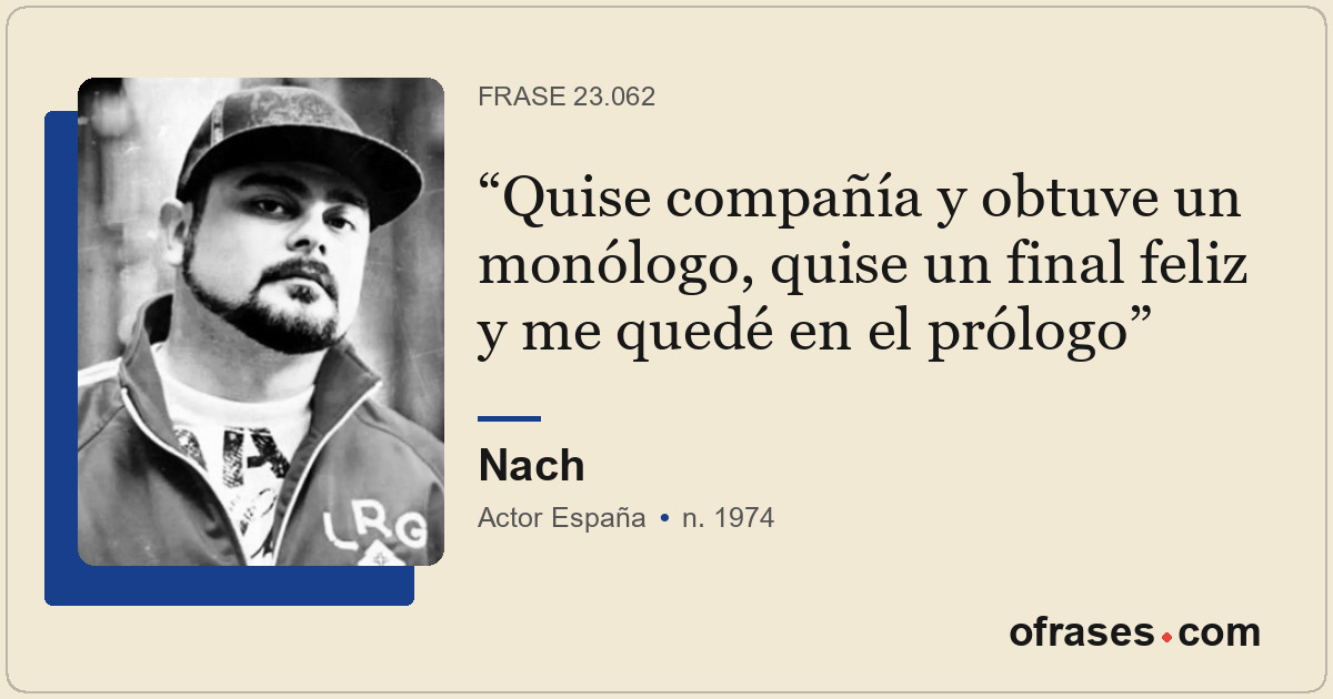 Quise compañía y obtuve un monólogo, quise un final feliz y me quedé en el prólo...
