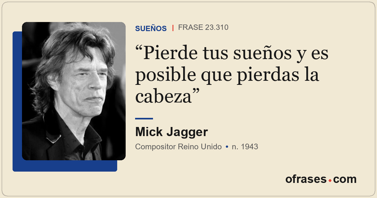 Pierde tus sueños y es posible que pierdas la cabeza