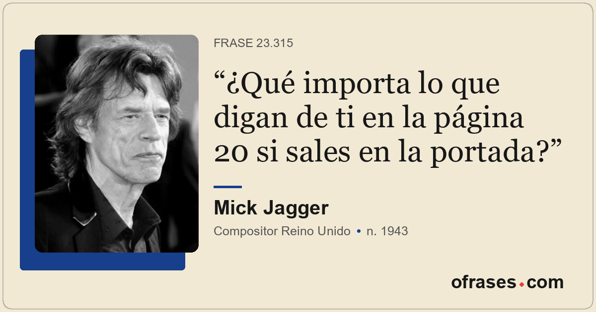 ¿Qué importa lo que digan de ti en la página 20 si sales en la portada?