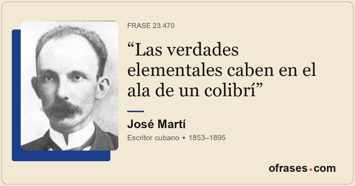 Las verdades elementales caben en el ala de un colibrí