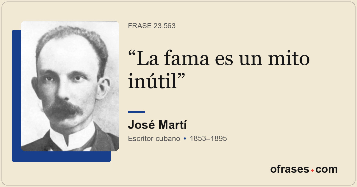 La fama es un mito inútil