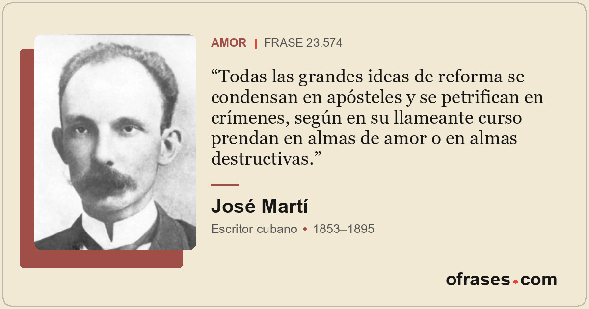 Todas las grandes ideas de reforma se condensan en apósteles y se petrifican en...