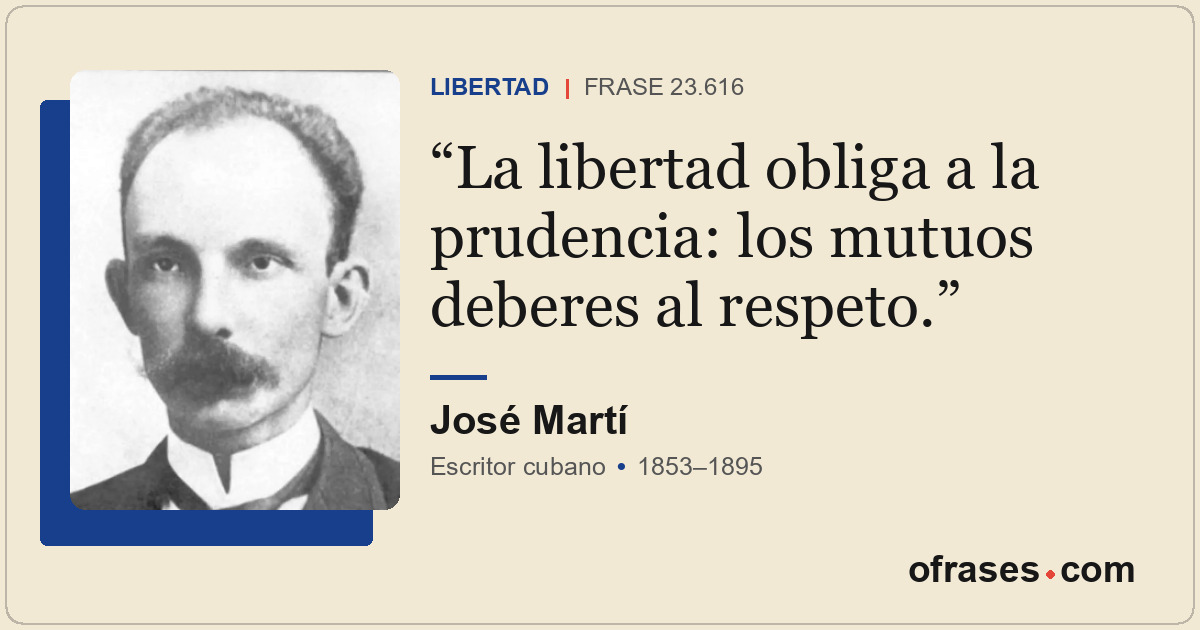 La libertad obliga a la prudencia: los mutuos deberes al respeto.