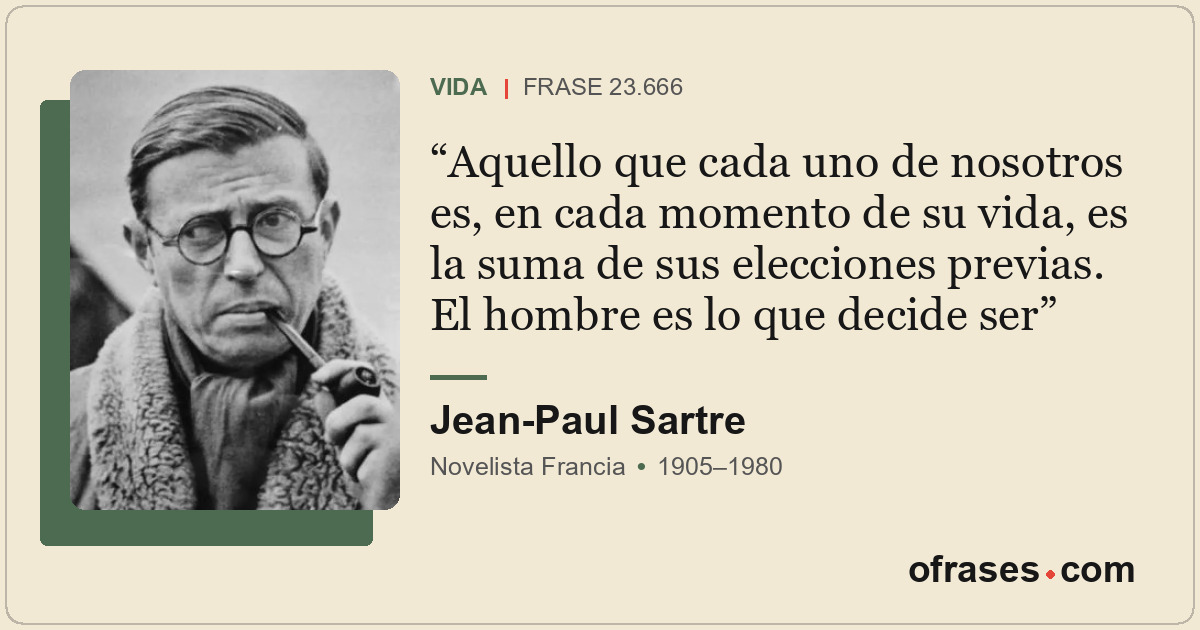 Aquello que cada uno de nosotros es, en cada momento de su vida, es la suma de s...