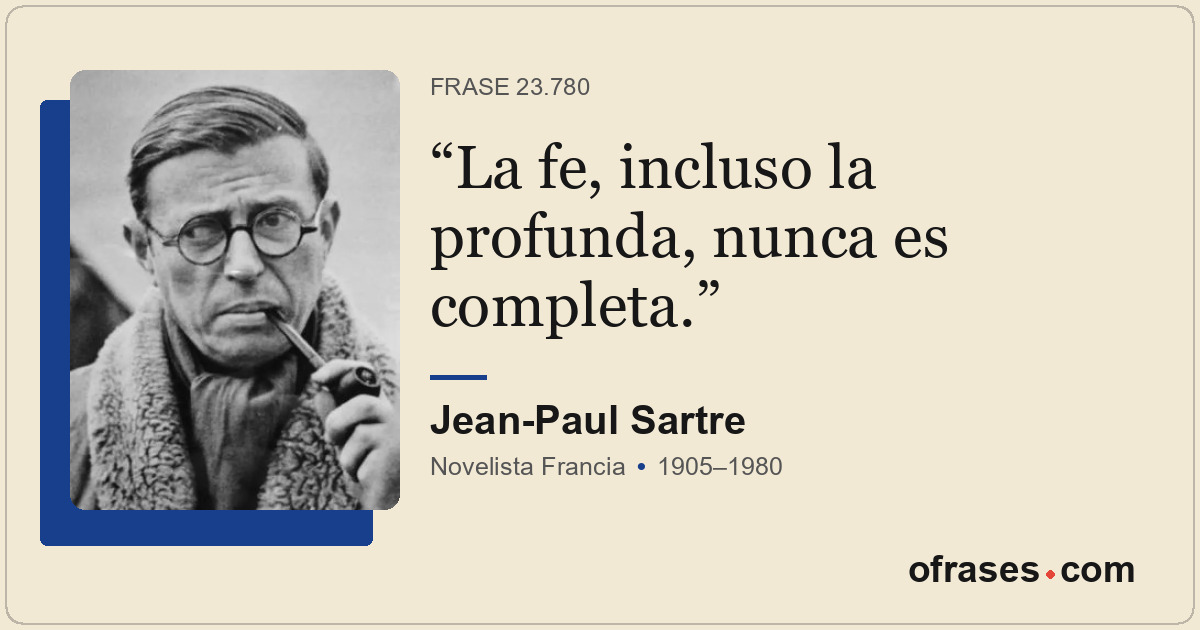 La fe, incluso la profunda, nunca es completa.