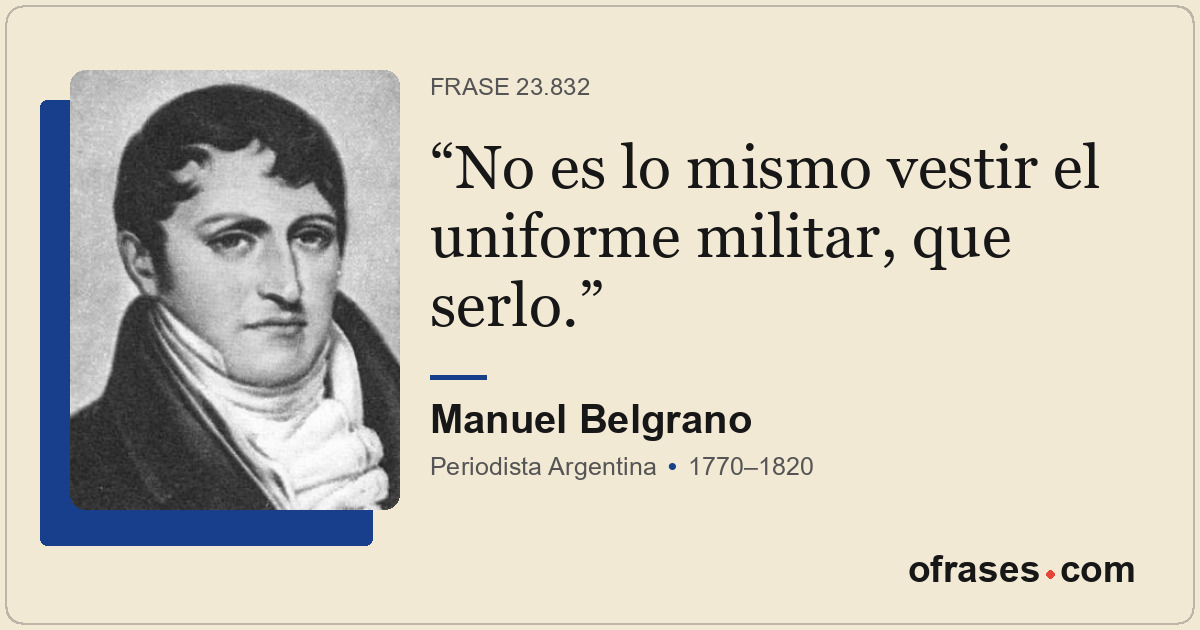 No es lo mismo vestir el uniforme militar, que serlo.