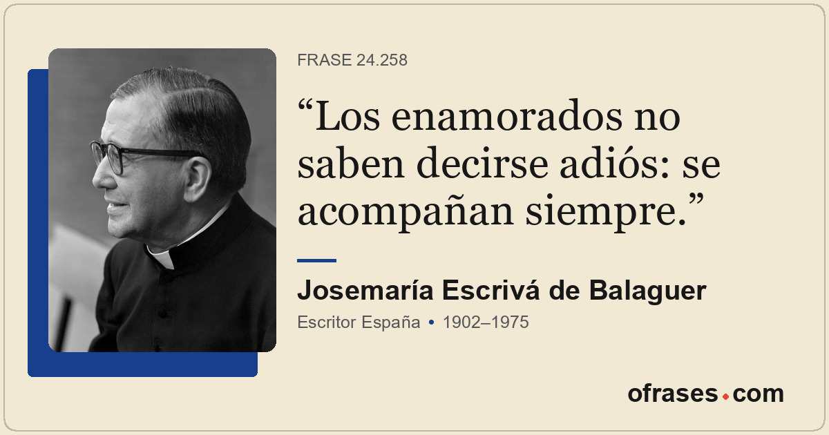 Los enamorados no saben decirse adiós: se acompañan siempre.