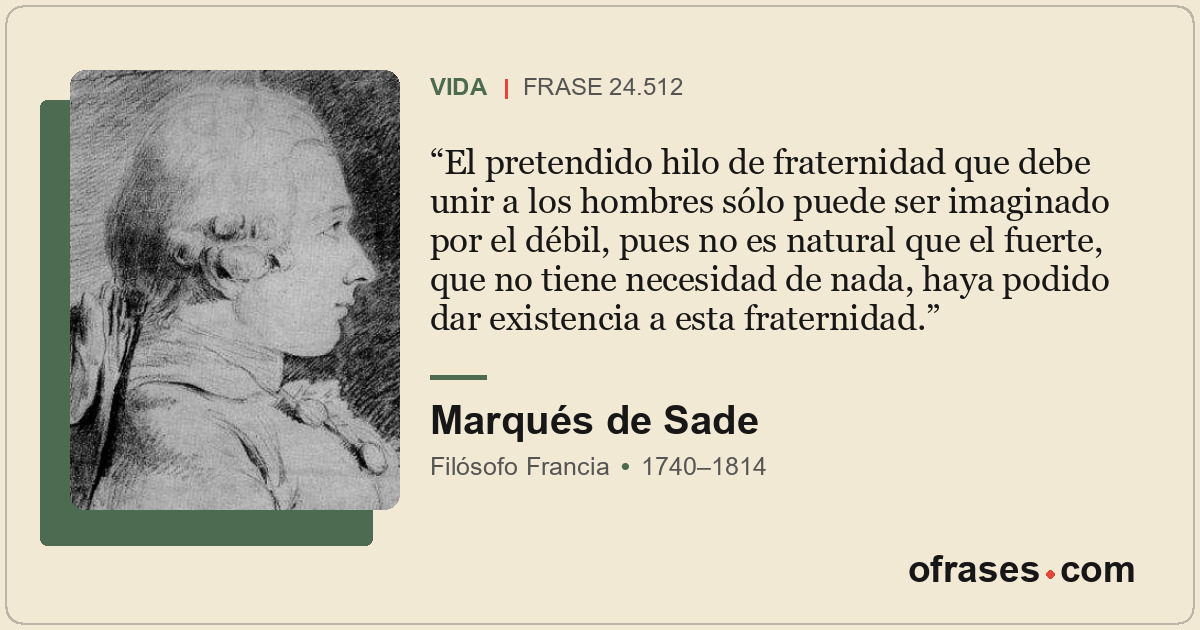 El pretendido hilo de fraternidad que debe unir a los hombres sólo puede ser ima...
