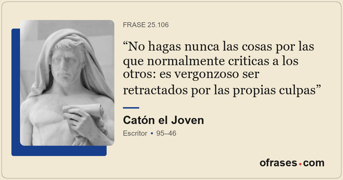 No hagas nunca las cosas por las que normalmente criticas a los otros: es vergon...