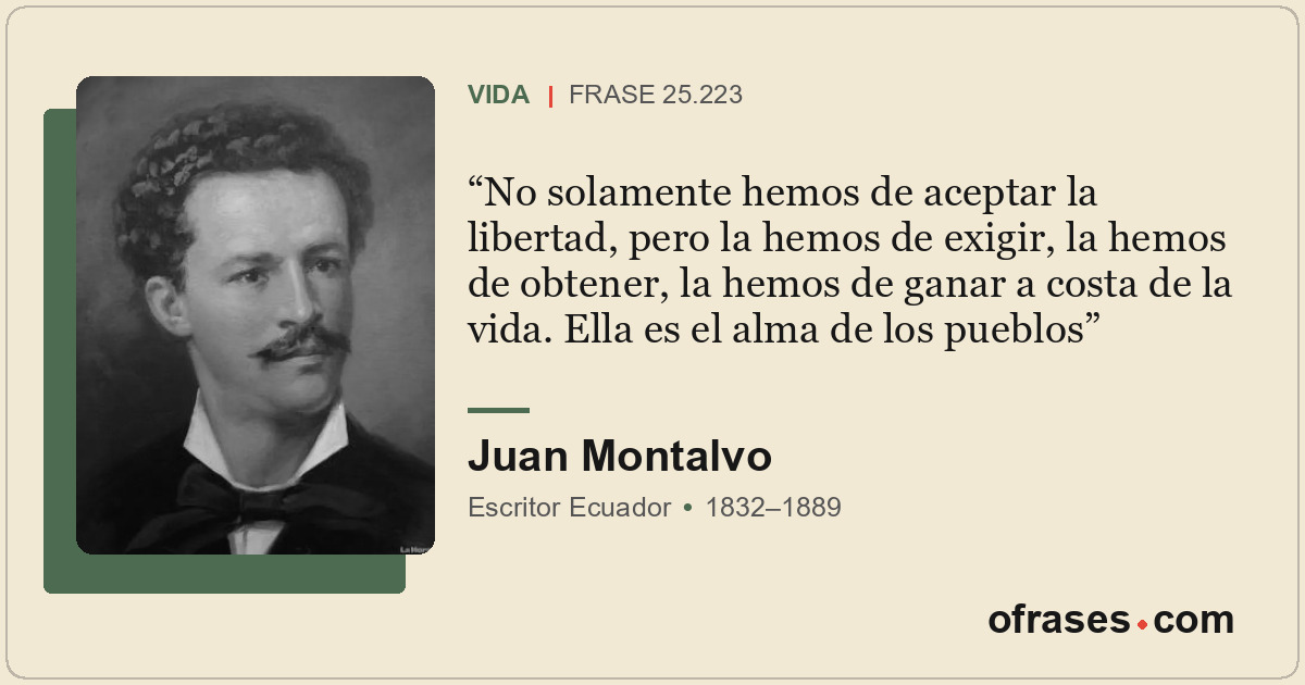 No solamente hemos de aceptar la libertad, pero la hemos de exigir, la hemos de...