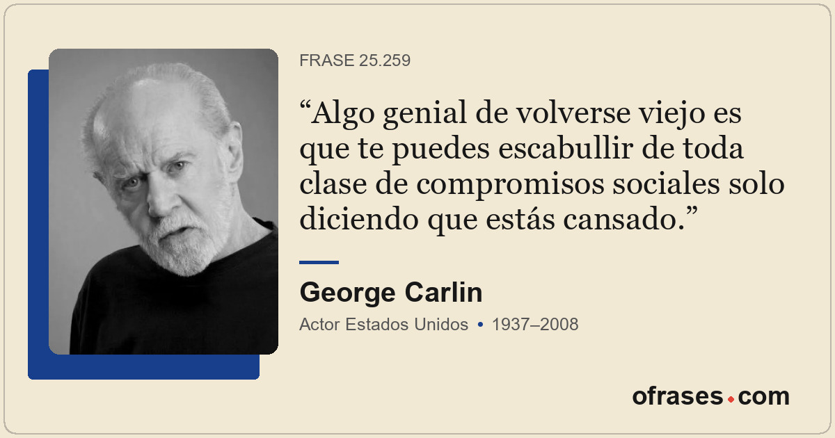 Algo genial de volverse viejo es que te puedes escabullir de toda clase de compr...