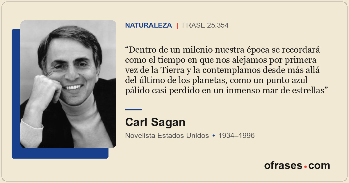 Dentro de un milenio nuestra época se recordará como el tiempo en que nos alejam...