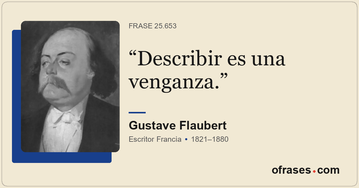 Describir es una venganza.