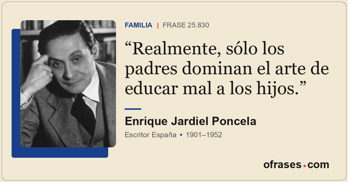 Realmente, sólo los padres dominan el arte de educar mal a los hijos.