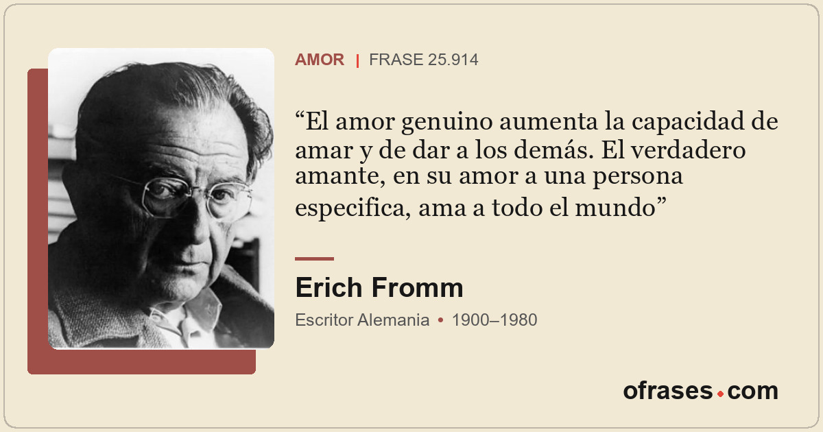 El amor genuino aumenta la capacidad de amar y de dar a los demás. El verdadero...