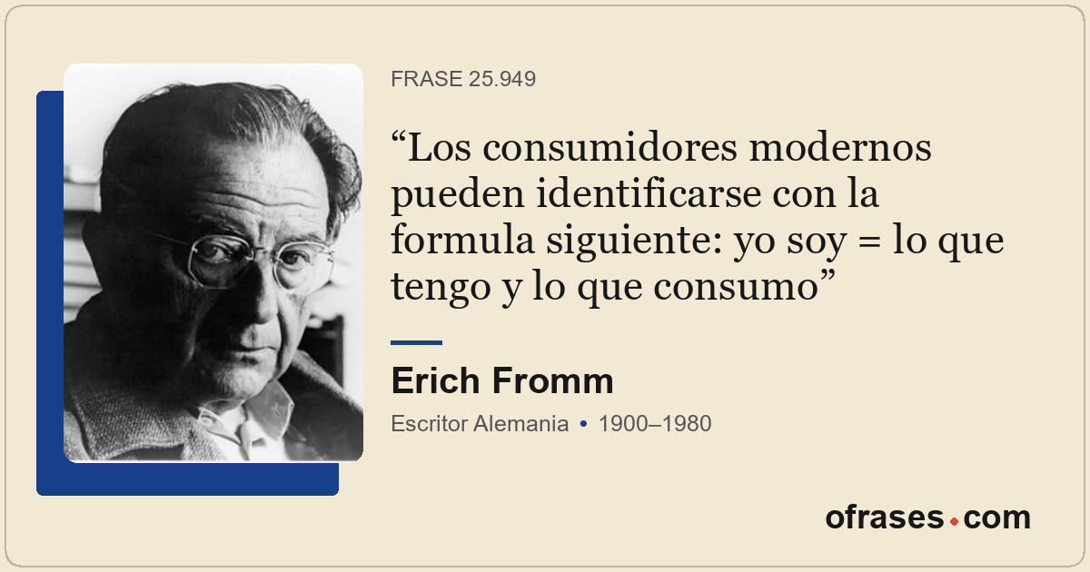 Los consumidores modernos pueden identificarse con la formula siguiente: yo soy...