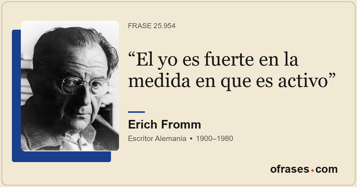 El yo es fuerte en la medida en que es activo