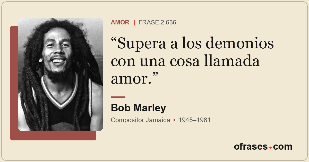 Supera a los demonios con una cosa llamada amor.