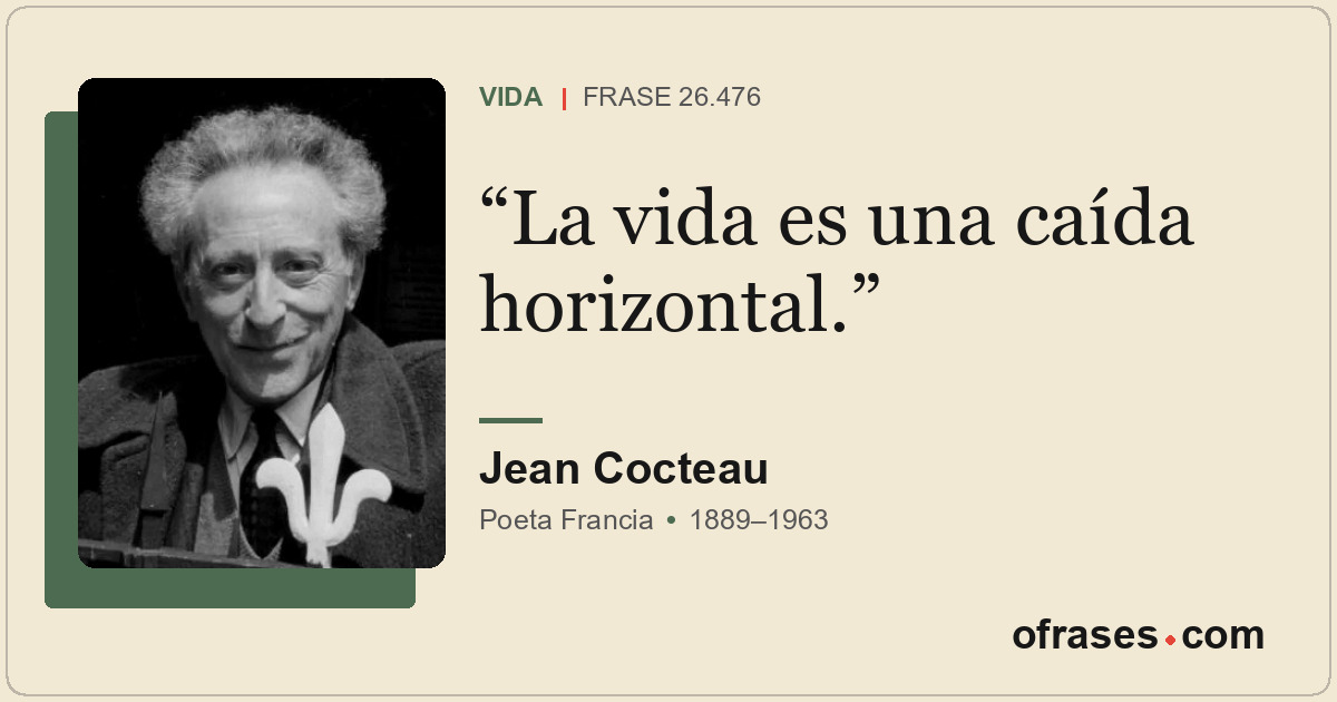 La vida es una caída horizontal.