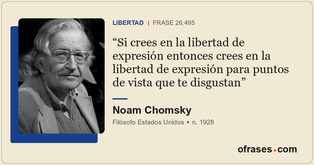 Si crees en la libertad de expresión entonces crees en la libertad de expresión...