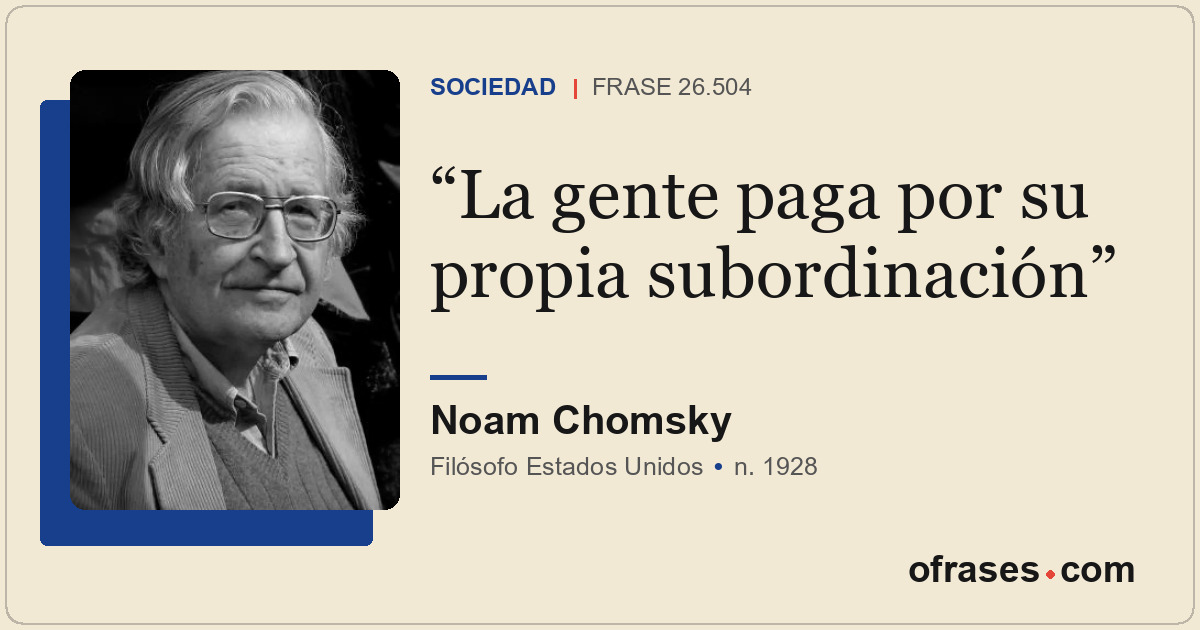 La gente paga por su propia subordinación