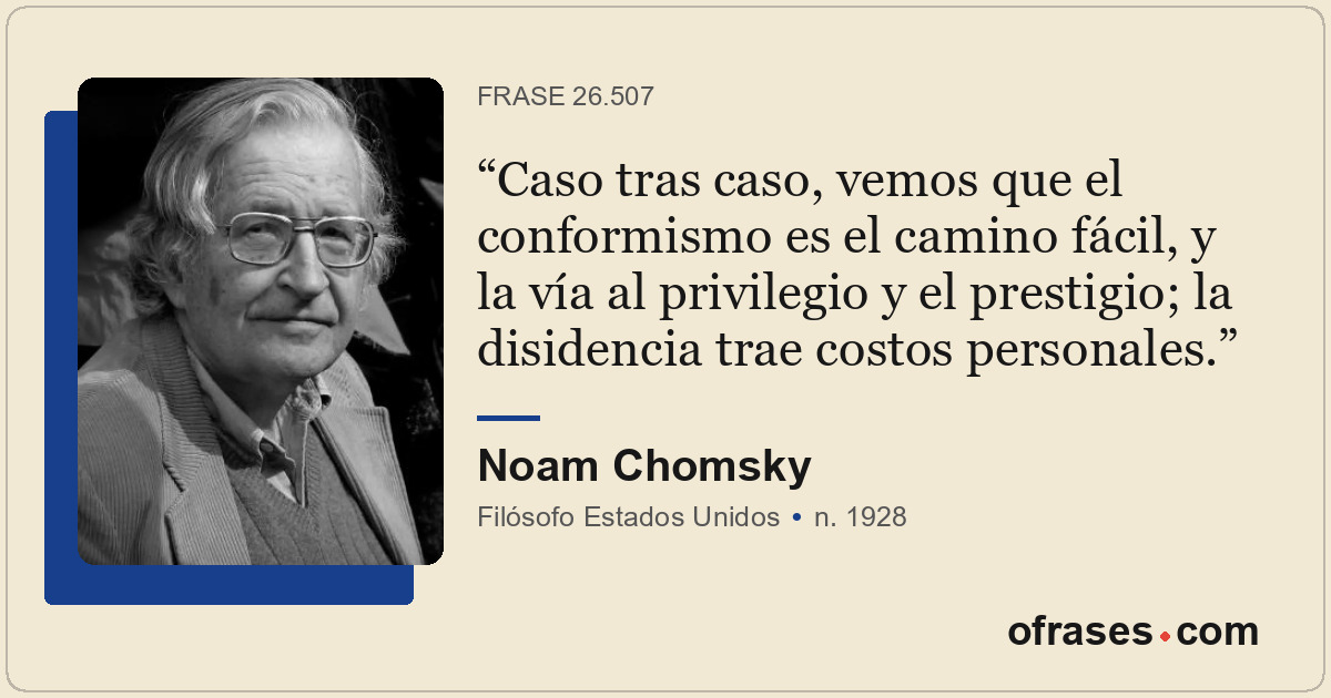 Caso tras caso, vemos que el conformismo es el camino fácil, y la vía al privile...