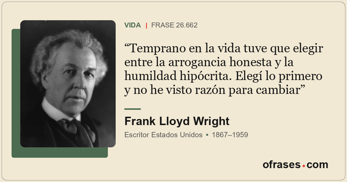 Temprano en la vida tuve que elegir entre la arrogancia honesta y la humildad hi...