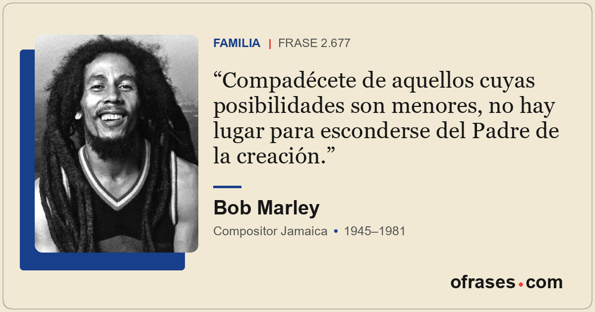 Compadécete de aquellos cuyas posibilidades son menores, no hay lugar para escon...