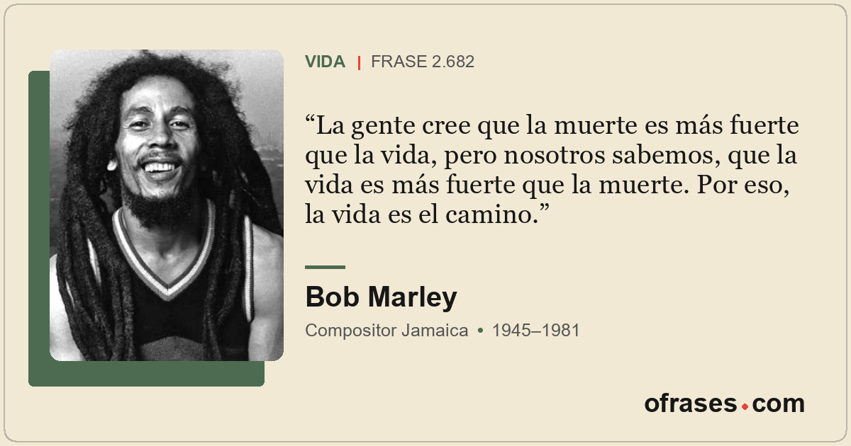 La gente cree que la muerte es más fuerte que la vida, pero nosotros sabemos, qu...