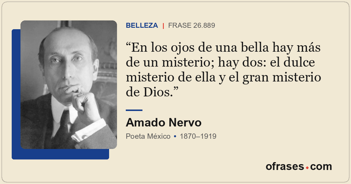 En los ojos de una bella hay más de un misterio; hay dos: el dulce misterio de e...
