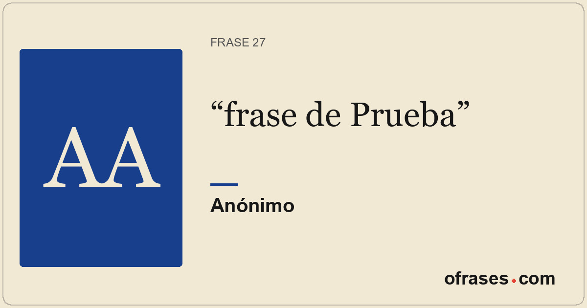 frase de Prueba
