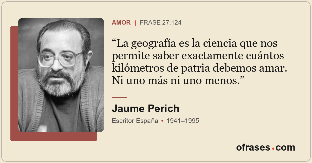 La geografía es la ciencia que nos permite saber exactamente cuántos kilómetros...