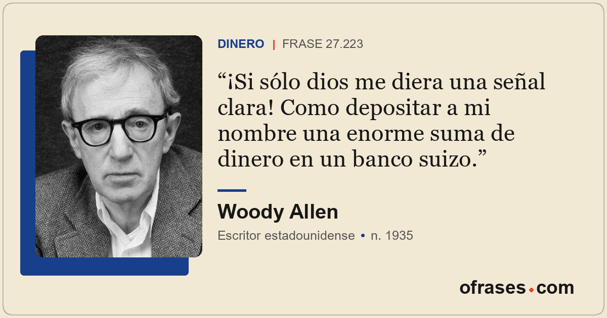 ¡Si sólo dios me diera una señal clara! Como depositar a mi nombre una enorme su...