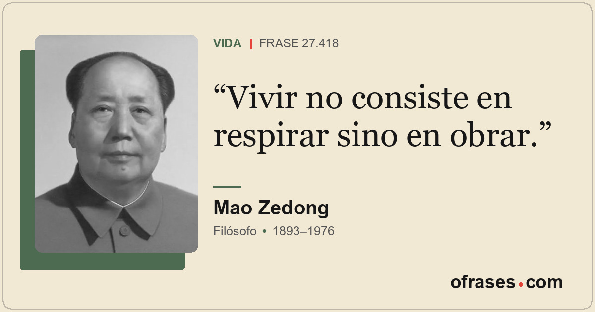 Vivir no consiste en respirar sino en obrar.