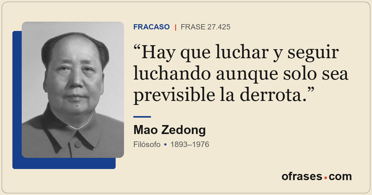 Hay que luchar y seguir luchando aunque solo sea previsible la derrota.