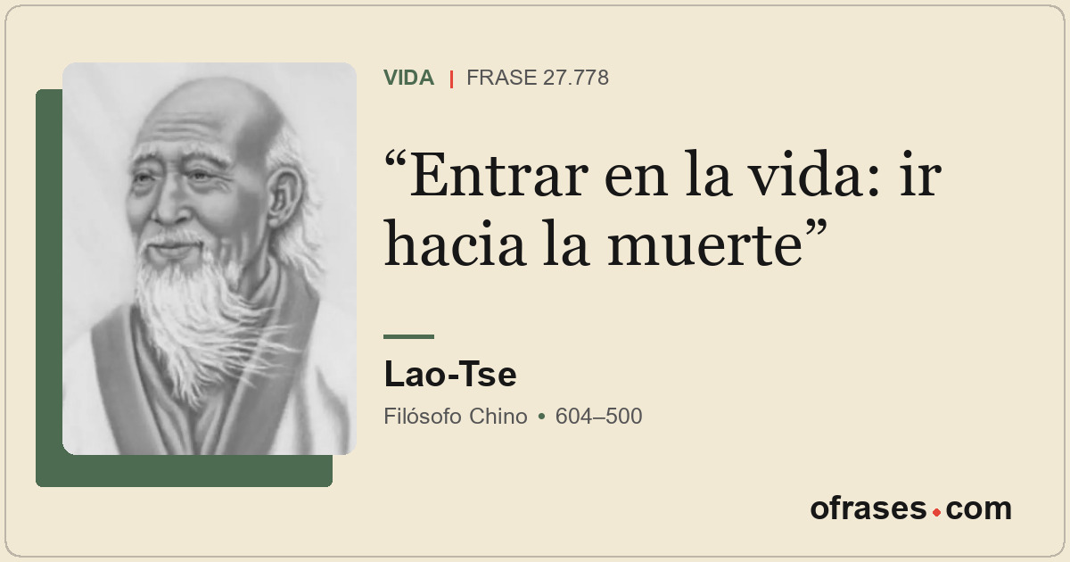 Entrar en la vida: ir hacia la muerte