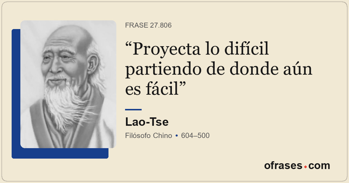 Proyecta lo difícil partiendo de donde aún es fácil