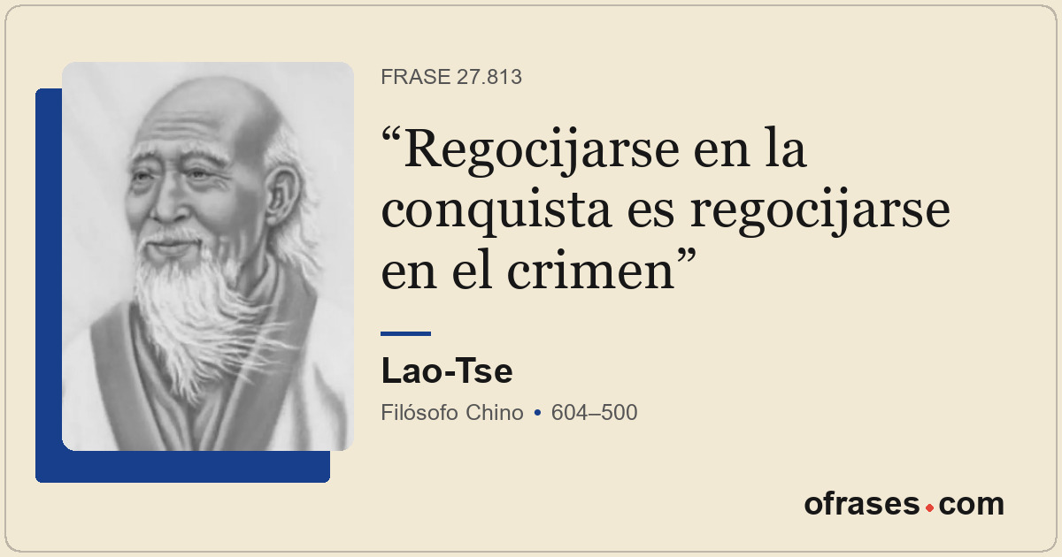 Regocijarse en la conquista es regocijarse en el crimen
