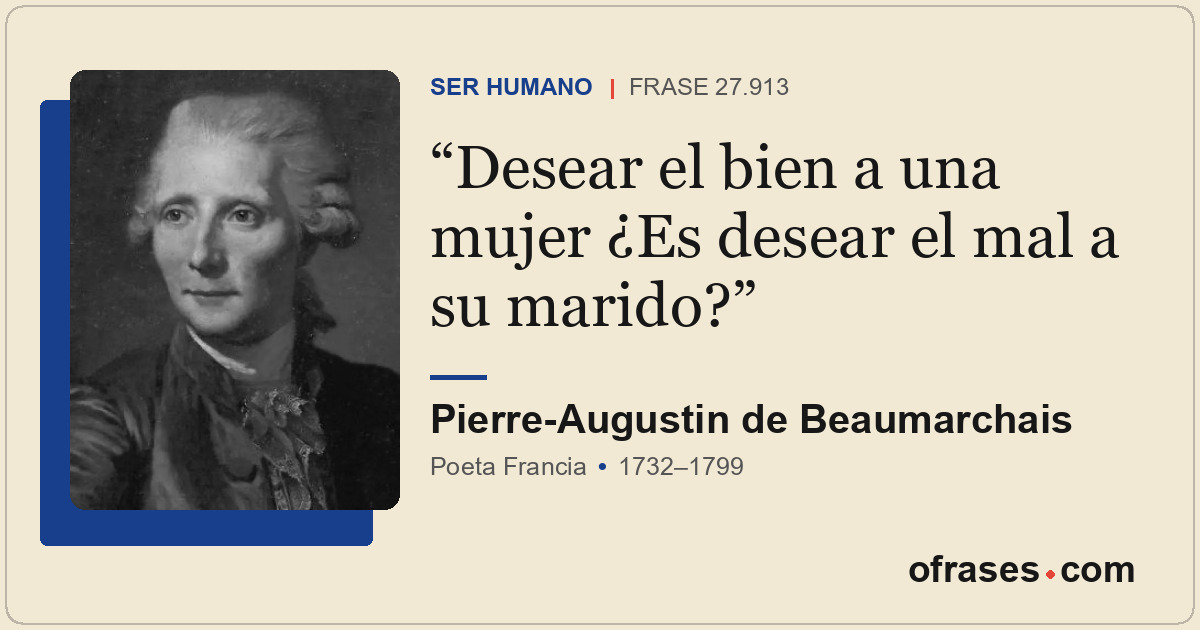 Desear el bien a una mujer ¿Es desear el mal a su marido?