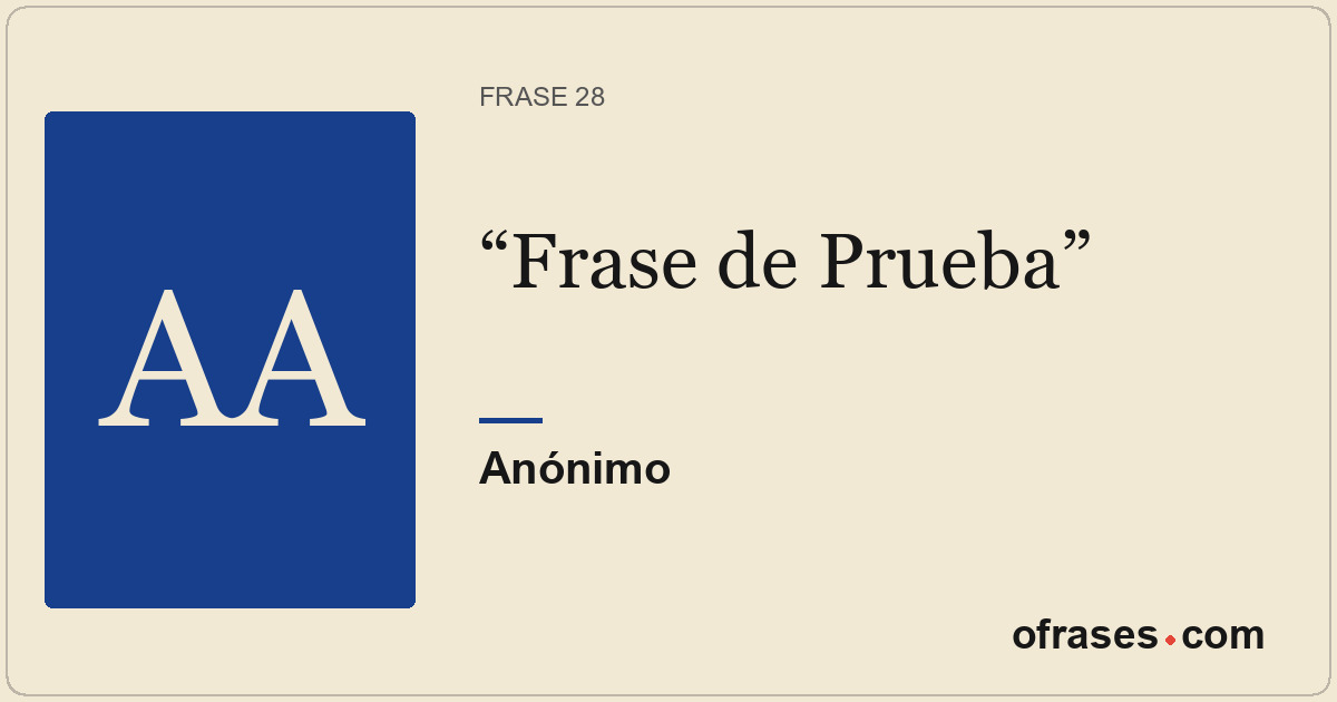 Frase de Prueba