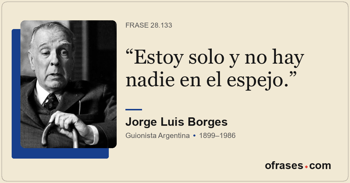 Estoy solo y no hay nadie en el espejo.