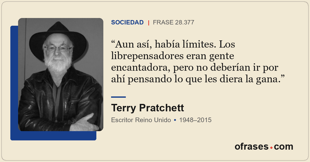 Aun así, había límites. Los librepensadores eran gente encantadora, pero no debe...