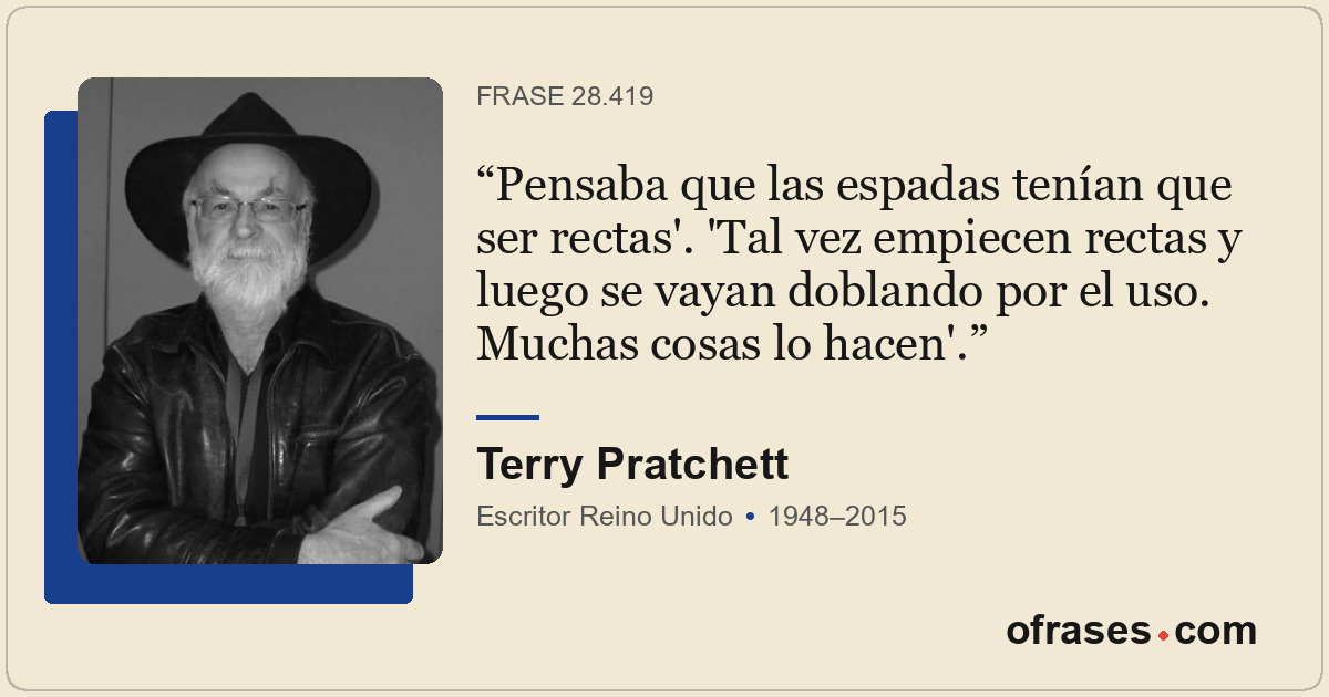 Pensaba que las espadas tenían que ser rectas'. 'Tal vez empiecen rectas y luego...