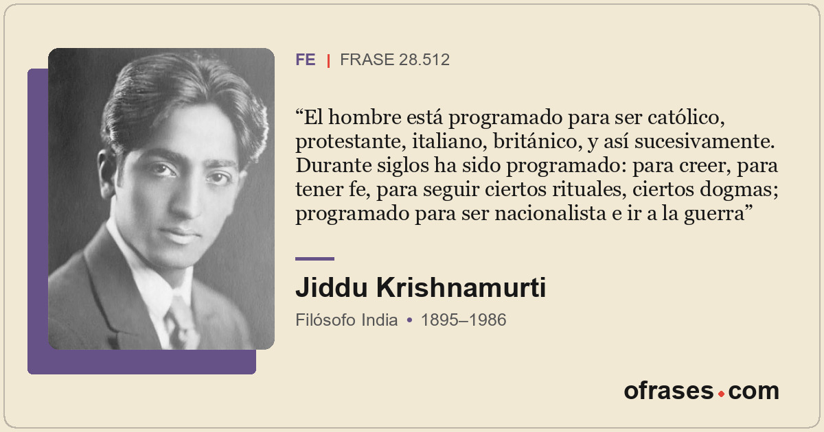 El hombre está programado para ser católico, protestante, italiano, británico, y...