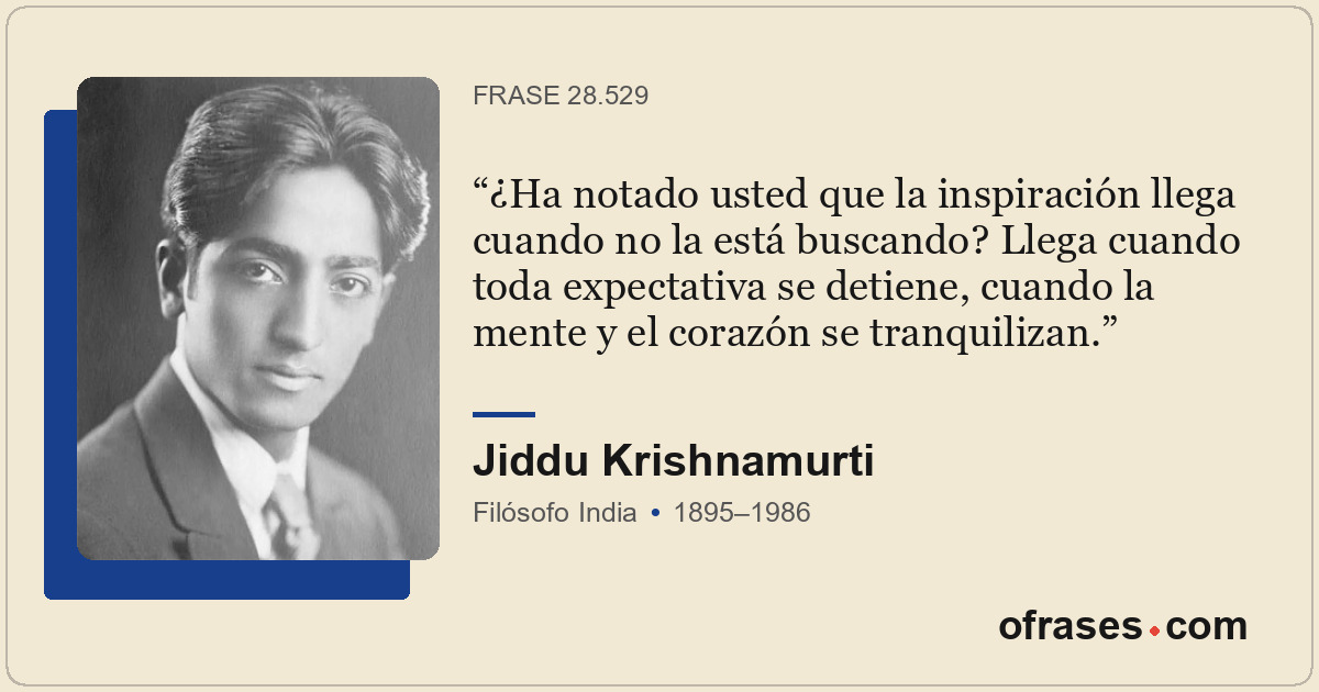 ¿Ha notado usted que la inspiración llega cuando no la está buscando? Llega cuan...