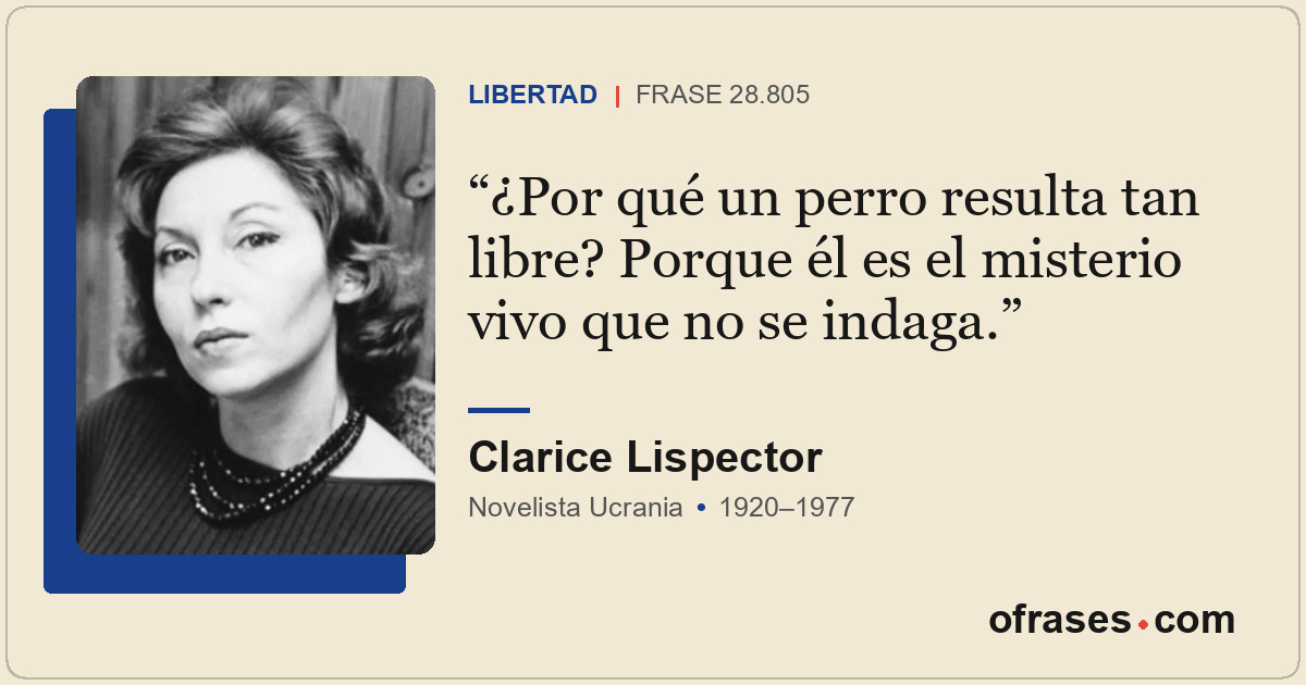¿Por qué un perro resulta tan libre? Porque él es el misterio vivo que no se ind...