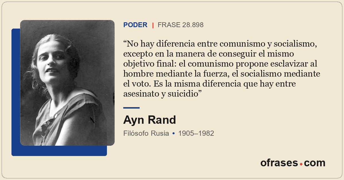 No hay diferencia entre comunismo y socialismo, excepto en la manera de consegui...