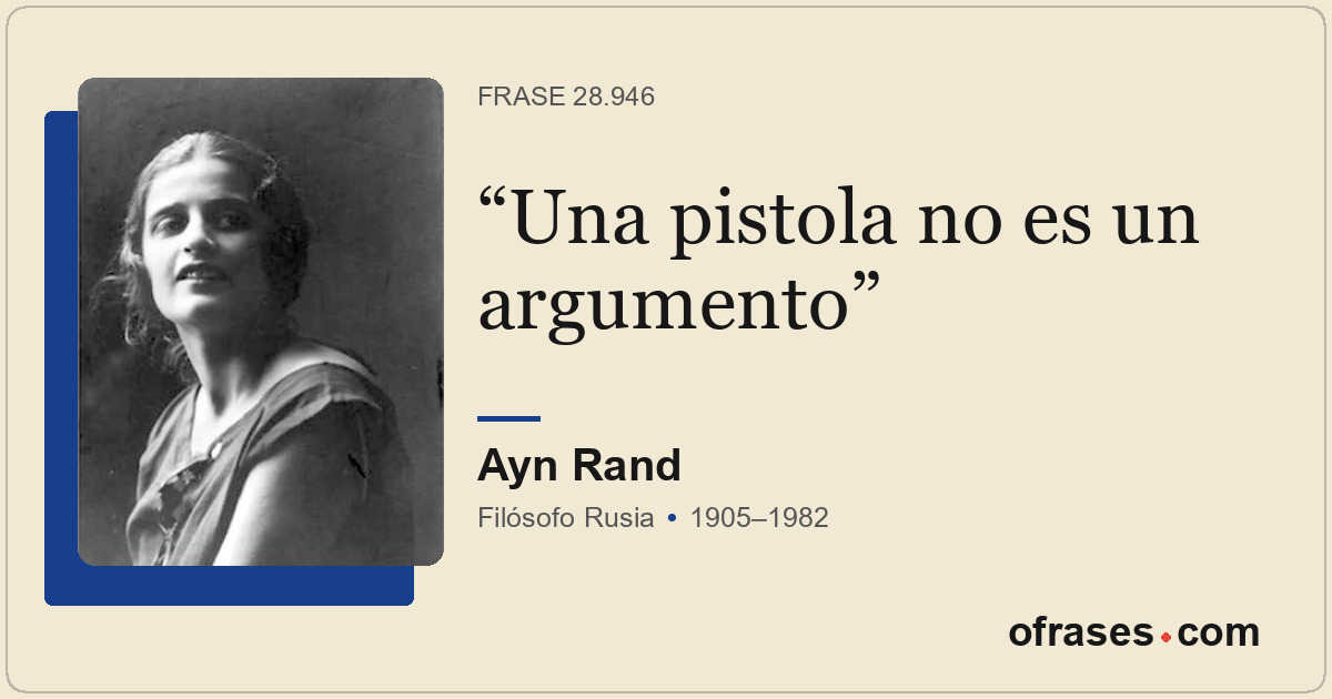 Una pistola no es un argumento