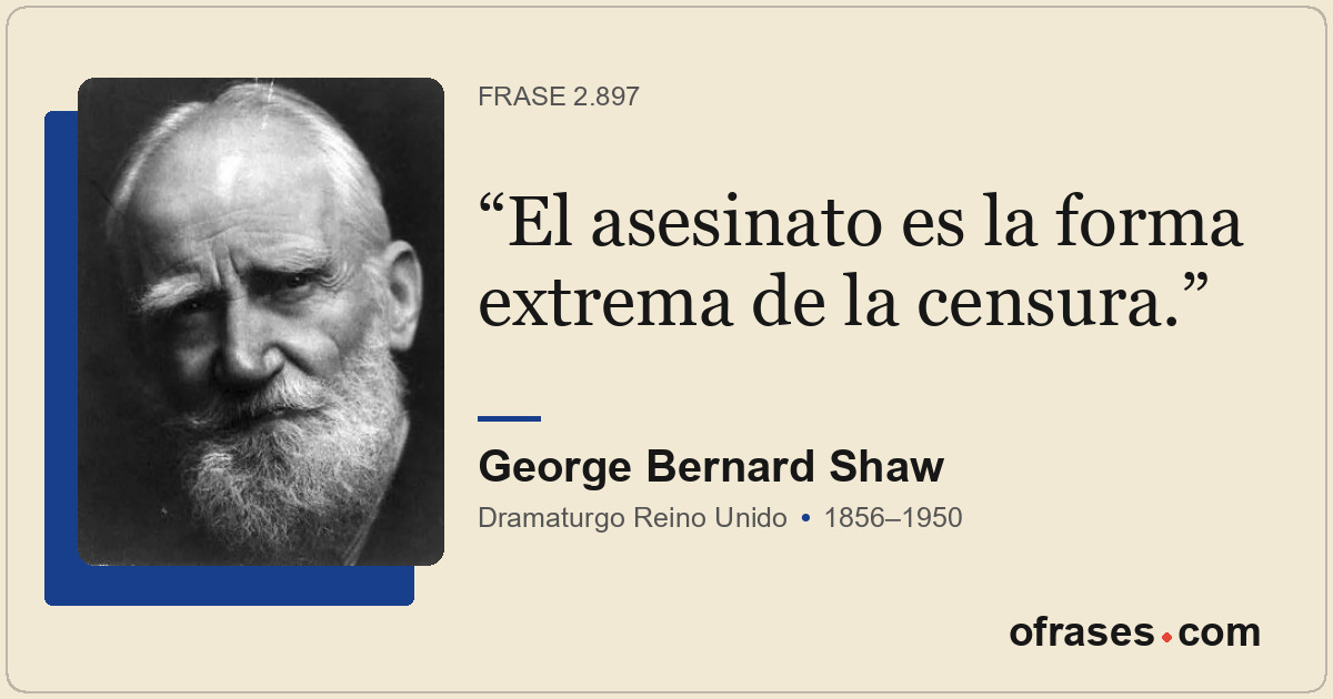 El asesinato es la forma extrema de la censura.